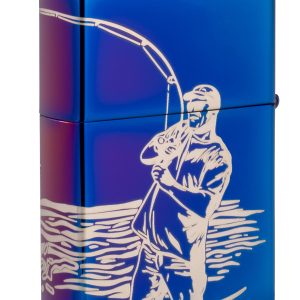MECHERO ZIPPO PESCADOR AZUL a prueba de viento